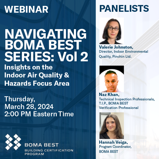 Sustainable smart building certification webinars boma best